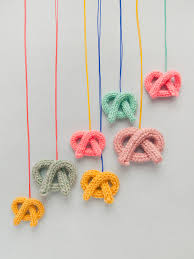 They're great to have around in case you need to build a little platform or a frame for your crafts. French Knit Pretzel Necklaces Handmade Charlotte