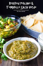 We all know that tacos and mexican food is my thing. Roasted Poblano And Tomatillo Salsa Verde The Flavor Bender