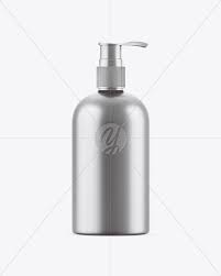 Matte Metallic Liquid Soap Bottle With Pump Mockup In Bottle Mockups On Yellow Images Object Mockups Matte Metallic Bottle Mockup Soap Bottle