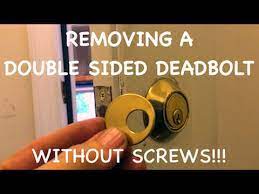 To learn how to buy a new deadbolt that fits into your door, scroll. Removing A Double Keyed Deadbolt Without Screws Youtube