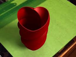 Heart Vase 3d Model Valentines Heart Vase Valentine Day Gifts