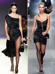 The supermodels both wore black satin dresses and had their dark. Kendall Jenner Emily Ratajkowski Look Alike Pics See Resemblances Hollywood Life