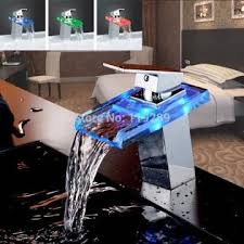 How to install waterfall widespread bathroom faucet by yourself. Bathroom Waterfall Led Faucet Glass Waterfall Brass Basin Faucet Sliver One Size Price From Kilimall In Kenya Yaoota