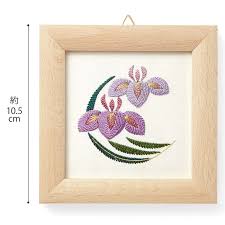 日本刺しゅうにあこがれて 絹糸の優美な輝き文様フレームの会 フェリシモ 花札 ハンドメイド 雑貨 図案