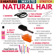 5 Heatless Ways To Stretch Natural Hair Natural Hair Styles Curly Hair Styles Naturally Moisturize Hair