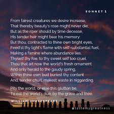 William Shakespeare S Sonnet 1 From Fairest Creatures We Desire Increase William Shakespeare Sonnets Sonnets William Shakespeare