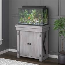 The Stand Is Crafted From A Weathered White Wood Veneer And Has Laminated Particleboard With Black M Aquarium Stand 20 Gallon Aquarium 20 Gallon Aquarium Stand