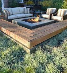 Wrap Seating Fire Pit Backyard Backyard Fire Backyard