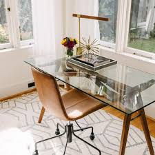 West Elm Jensen Table Desk Home Office Furniture Glass Desk Office Home Office Decor