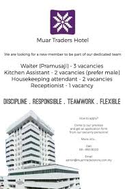 3rd floor, wisma lee kay huan, lot 14408, jalan genting klang, 53200 setapak, kuala lumpur. Muar Traders Hotel Muar Trade Centre Home Facebook