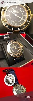 Versace Womens Classic Gold Logo Quartz Watch Classic Gold Jewerly Accessories Gold Logo