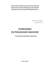SyMphonIe en phILoLogIe MajeUre