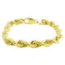 Check spelling or type a new query. Nuragold 14k Yellow Gold Mens 10mm Diamond Cut Solid Rope Chain Bracelet 8 8 5 9 Walmart Com Walmart Com