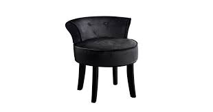 The elegant style of the dressing table makes it ideal for decorating your home. Velvet Vanity Stool Backrest Stools Dressing Table Chair Makeup Bedroom Black Matt Blatt