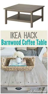 ikea hacked barnboard coffee table tutorial city farmhouse wood sofa table barnwood coffee table furniture diy