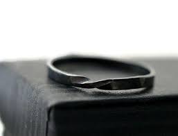 Black Mobius Ring Narrow Oxidized Silver Wedding Band Unisex Mathematical Science Jewelry Mobius Ring Silver Rings Oxidized Silver Rings