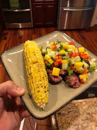 Shj Chili Lime Marinated Steak With Mango Salsa And Grilled Corn On The Cobb Superhero Jacked