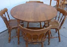 This Round Table Is Exactly What I M Looking For Those Chairs Sitting Around It Look Like The Ones Round Table And Chairs Birch Dining Table Table And Chairs