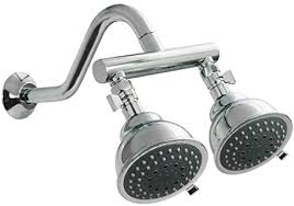 Weya shower head shut off valve 316 stainless steel mini ball valve (1/2 npt thread female x male) adjustable water pressure regulator for hand held bidet sprayer showerhead water flow control valve. Haoxin Double Shower Head With Manifold Shut Off Valve And Shower Arm Dual Shower Heads Combo Set 2 Shower Sprayers High Pressure 5 Function Chrome Buy Online At Best Price In Uae