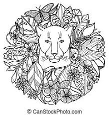 Free collection of 30+ tropical flower coloring pages printable tropical flower coloring pages to print hawaiian flower coloring. Coloring Pages With Panther Panther Drawn In Black And White Colouring Style Freehand Sketch Drawing With Doodle And Canstock