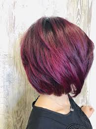 So, this is for you, ladies, that like things short and sweet. Plum Red Hair Color Short Hair Color Hair Color Plum Short Hair Styles