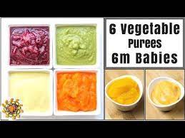 6 Vegetable Puree Diy Baby Food Homemade Baby Food Baby Food Recipes