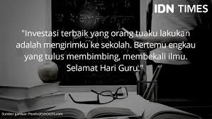 Terima kasih telah menjadi salah satu dari guru hebat untuk kami. 10 Ucapan Selamat Hari Guru Yang Simpel Namun Sangat Berkesan