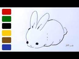 As you can see the only thing you need now to finish off this tutorial, is some color. 1 How To Draw A Baby Bunny Very Simple But Cute Youtube Bunny Drawing Easy Bunny Drawing Bugs Bunny Drawing