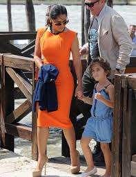Valentine in paris in 2009. Eight Celebrity Kids With More Frequent Flier Miles Than You Salma Hayek Salma Hayek Style Orange Dress