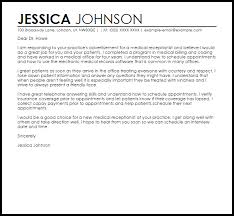 Medical Receptionist Sample Cover Letter Cover Letter Templates Examples