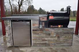 outdoor kitchen smoker built in