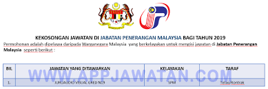 Jika ya adalah jawapan korang. Jawatan Kosong Terkini Di Jabatan Penerangan Malaysia Appjawatan Malaysia