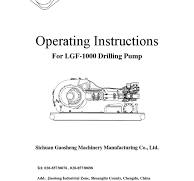 LGF-1000 Triplex Mud Pump Manual | PDF | Pump | Piston