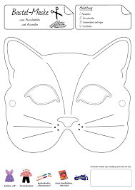 Katzenmaske Eine Anmutige Verkleidung Gelingt Mit Dieser Hubschen Maske Katzen Maske Tiermasken Basteln Masken Basteln