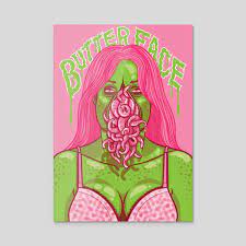 Butterface, an art acrylic by Jennifer Smith - INPRNT