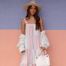 Rails On Instagram We Would Follow Sincerelyjules Anywhere In The Amaya Juliette Stripe In 2020 Tiered Dress Fashion Dresses
