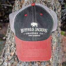 Buffalo Jackson Vintage Trucker Hat Red And Black In 2021 Vintage Trucker Hats Buffalo Jackson Hats For Men