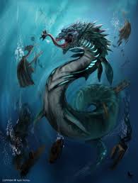 Leviathan Giant Water Reptile Saurus Greek And Jewish Mythology It Appears In The Bible Fantasy Creatures Fantasy Monster Creatures
