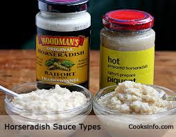 Cover pumpernickel slices with horseradish spread and top with apples and parsley. Horseradish Sauce Types Cooksinfo