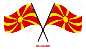 The flag of north macedonia is the national flag of the republic of north macedonia and depicts a stylized yellow sun on a red field, with eight broadening rays extending from the center to the edge of the field. Macedonia Flag Waving Vector Illustration On White Background Royalty Free Cliparts Vectors And Stock Illustration Image 156467863