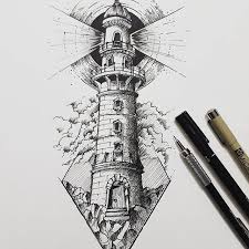 Black And White Lighthouse Tattoo Designs Pin By Chloeatkins On Art Tattoo Sketch Tattoo Design Nautical Tattoo Sketches