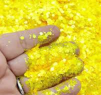 Neon Marigold Yellow Orange Assorted Hexagon Solvent ...