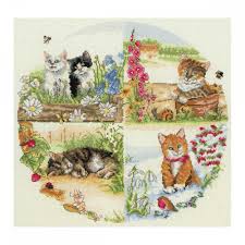 See more ideas about cross stitch, stitch, cross stitch patterns. Anchor Cats Seasons Cross Stitch Kit 30 X 30cm Closs Hamblin