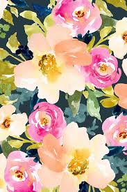 Colorful Fabrics Digitally Printed By Spoonflower Portadown Watercolor Floral Flower Painting Floral Watercolor Hand Painted Flowers