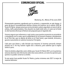 El concierto estará encabezado por foo fighters y tame impala, quienes recientemente cancelaron sus shows en. Laguna Prensa Pal Norte Es Pospuesto Hasta El 2021 A Facebook