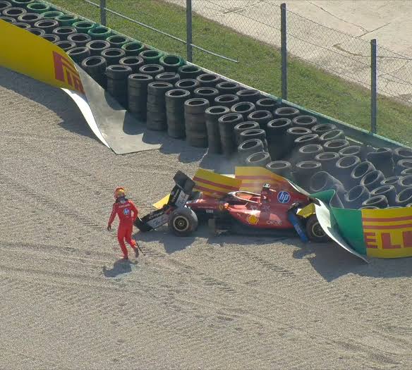 Leclerc's accident at Monza (Video: F1TV)