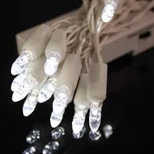 Product title70 led cool white snowflake icicle lights, 7.5', whi. Battery Powered Led Christmas Lights Sm5 Pure White White Wire