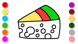 Get these pusheen coloring pages and have fun with it. Cheese Coloring Pages Cheese Drawing And Coloring Cheese Water Coloring For Kids Youtube