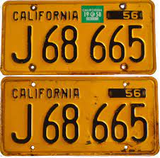 Automobilia 1959 California License Plate Registration Sticker Yom Ca Dmv License Plates