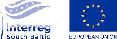 Logo with eu symbols and football ball. Programme Logo And Eu Emblem Interreg South Baltic